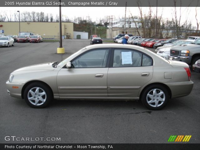 2005 Hyundai Elantra GLS Sedan in Champagne Metallic