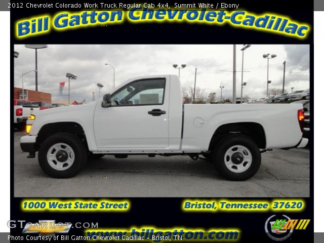 2012 Chevrolet Colorado Work Truck Regular Cab 4x4 in Summit White
