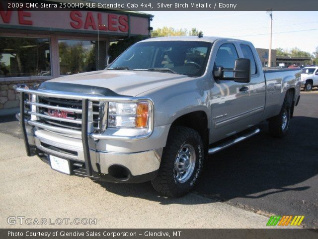 2009 GMC Sierra 2500HD SLE Extended Cab 4x4 in Silver Birch Metallic