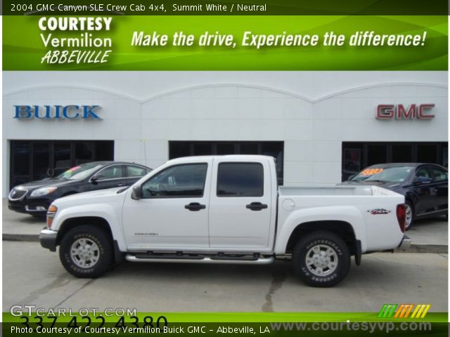 2004 GMC Canyon SLE Crew Cab 4x4 in Summit White