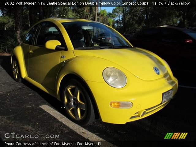 2002 Volkswagen New Beetle Special Edition Double Yellow Color Concept Coupe in Yellow