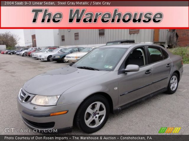 2004 Saab 9-3 Linear Sedan in Steel Gray Metallic