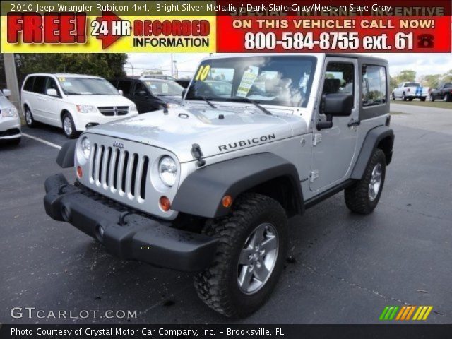2010 Jeep Wrangler Rubicon 4x4 in Bright Silver Metallic