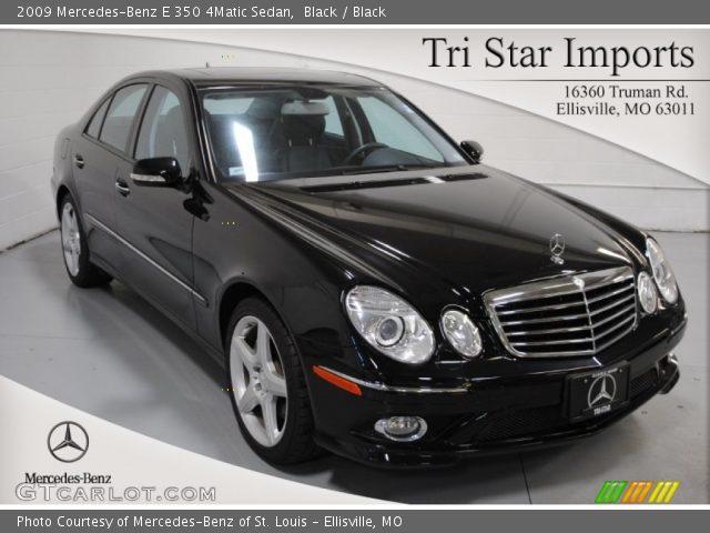 2009 Mercedes-Benz E 350 4Matic Sedan in Black