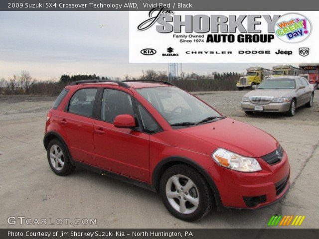 2009 Suzuki SX4 Crossover Technology AWD in Vivid Red