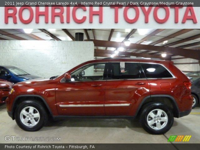 2011 Jeep Grand Cherokee Laredo 4x4 in Inferno Red Crystal Pearl