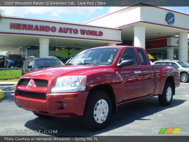 2007 Mitsubishi Raider LS Extended Cab in Lava Red