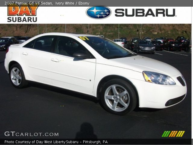 2007 Pontiac G6 V6 Sedan in Ivory White