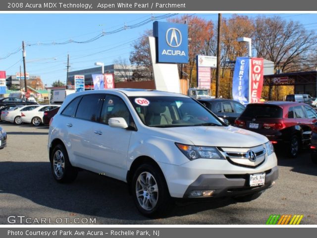 2008 Acura MDX Technology in Aspen White Pearl