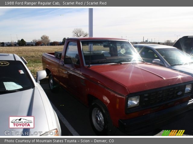 1988 Ford Ranger Regular Cab in Scarlet Red