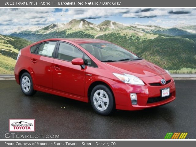 2011 Toyota Prius Hybrid III in Barcelona Red Metallic