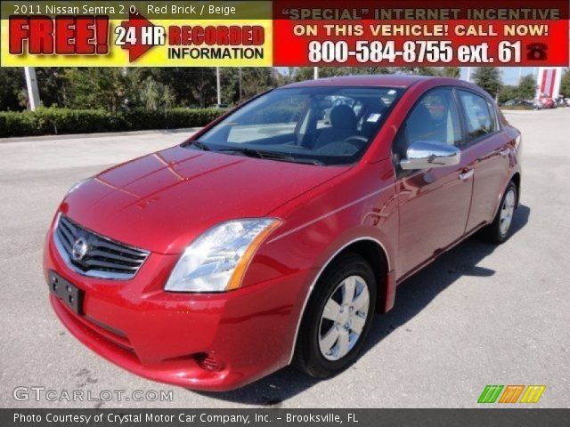 2011 Nissan Sentra 2.0 in Red Brick