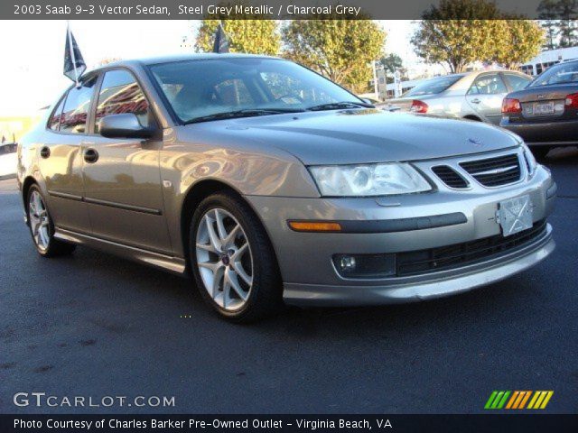 2003 Saab 9-3 Vector Sedan in Steel Grey Metallic