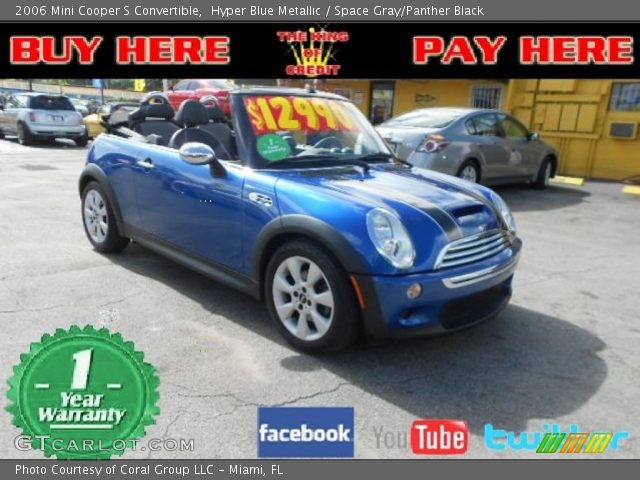 2006 Mini Cooper S Convertible in Hyper Blue Metallic