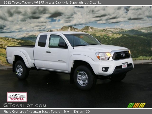 2012 Toyota Tacoma V6 SR5 Access Cab 4x4 in Super White