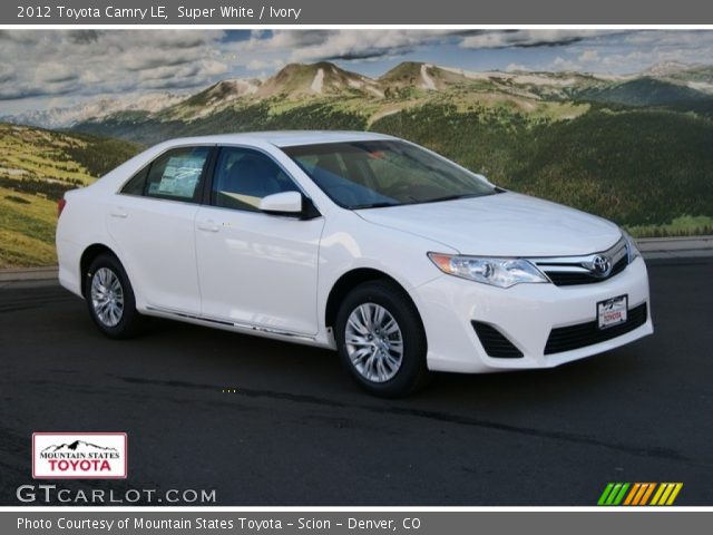 2012 Toyota Camry LE in Super White