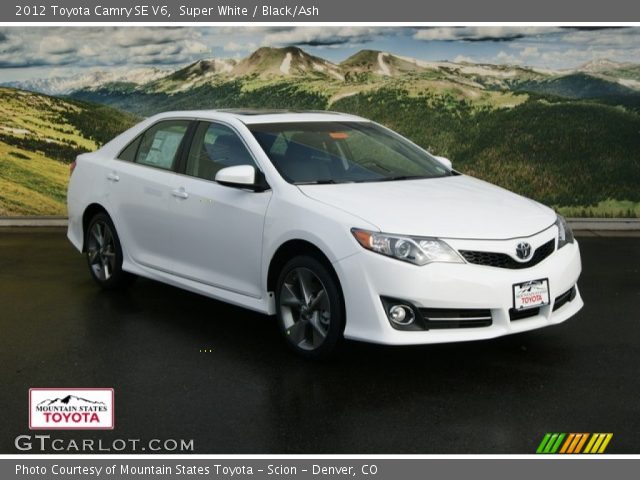 2012 Toyota Camry SE V6 in Super White