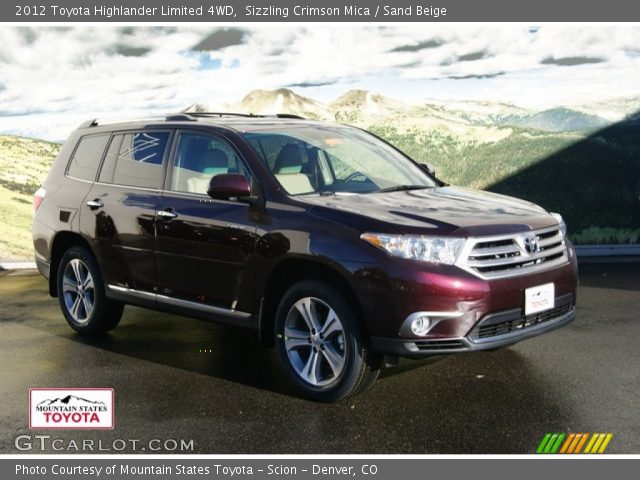 2012 Toyota Highlander Limited 4WD in Sizzling Crimson Mica