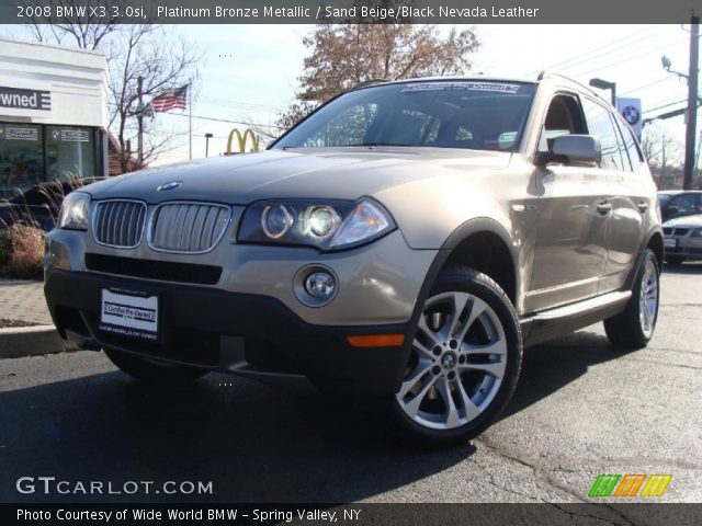 2008 BMW X3 3.0si in Platinum Bronze Metallic