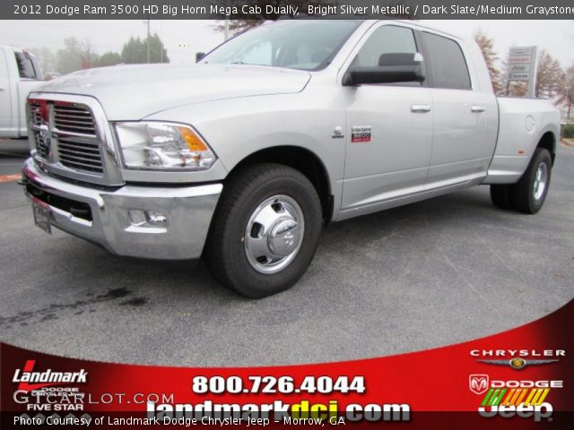 2012 Dodge Ram 3500 HD Big Horn Mega Cab Dually in Bright Silver Metallic