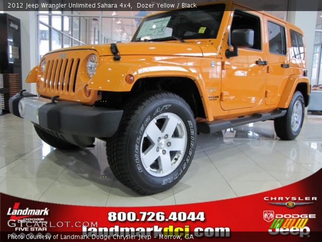 2012 Jeep Wrangler Unlimited Sahara 4x4 in Dozer Yellow