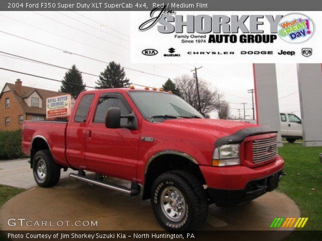 2004 Ford F350 Super Duty XLT SuperCab 4x4 in Red