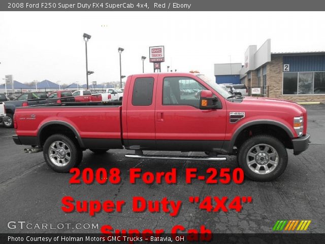 2008 Ford F250 Super Duty FX4 SuperCab 4x4 in Red