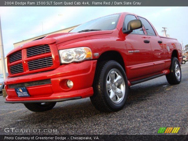 2004 Dodge Ram 1500 SLT Sport Quad Cab 4x4 in Flame Red