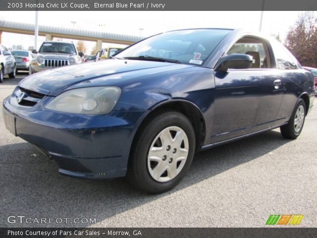 2003 Honda Civic LX Coupe in Eternal Blue Pearl