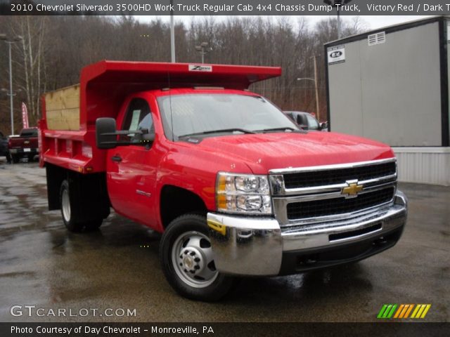 2010 Chevrolet Silverado 3500HD Work Truck Regular Cab 4x4 Chassis Dump Truck in Victory Red