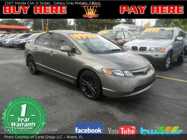 2007 Honda Civic Si Sedan in Galaxy Gray Metallic