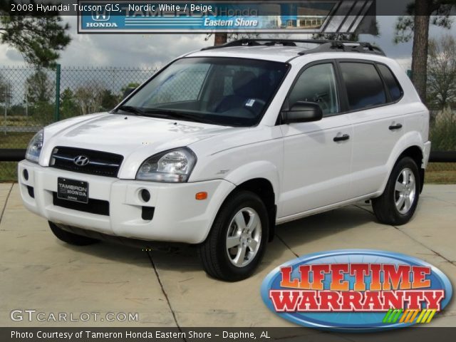 2008 Hyundai Tucson GLS in Nordic White