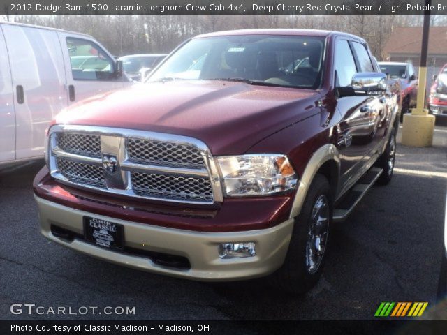 2012 Dodge Ram 1500 Laramie Longhorn Crew Cab 4x4 in Deep Cherry Red Crystal Pearl