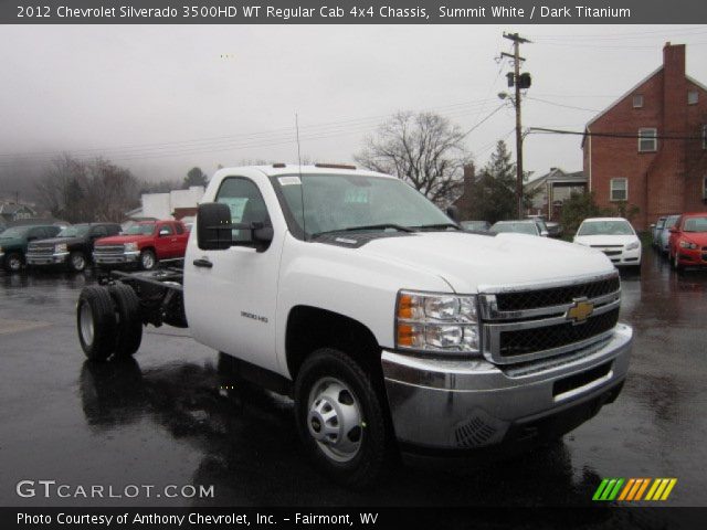 2012 Chevrolet Silverado 3500HD WT Regular Cab 4x4 Chassis in Summit White