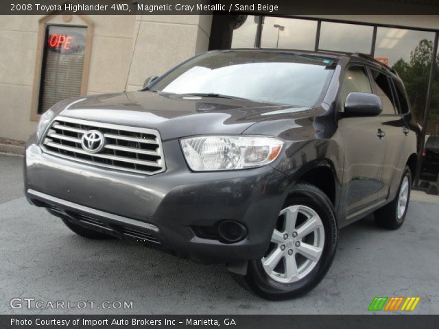 2008 Toyota Highlander 4WD in Magnetic Gray Metallic