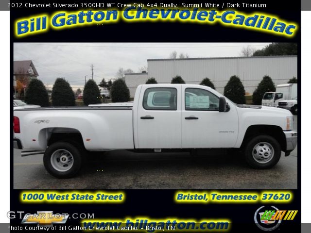 2012 Chevrolet Silverado 3500HD WT Crew Cab 4x4 Dually in Summit White