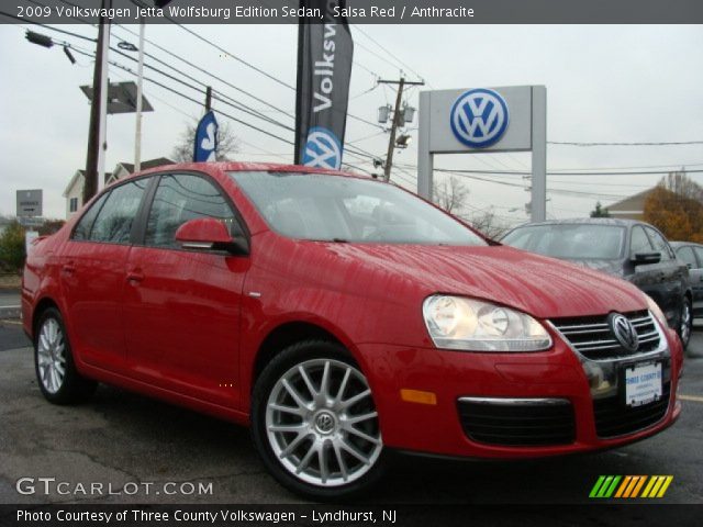 2009 Volkswagen Jetta Wolfsburg Edition Sedan in Salsa Red