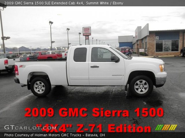 2009 GMC Sierra 1500 SLE Extended Cab 4x4 in Summit White