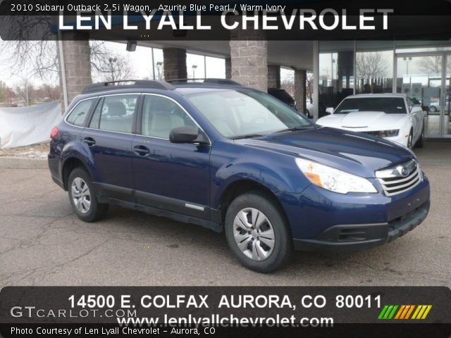 2010 Subaru Outback 2.5i Wagon in Azurite Blue Pearl