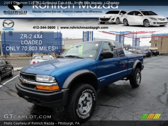 2001 Chevrolet S10 ZR2 Extended Cab 4x4 in Bright Blue Metallic