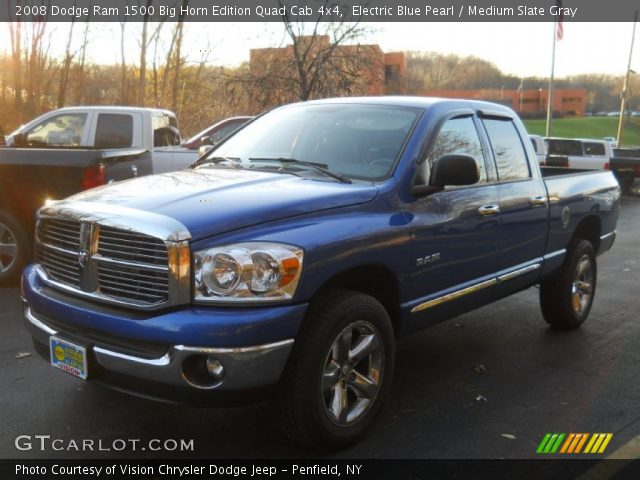 2008 Dodge Ram 1500 Big Horn Edition Quad Cab 4x4 in Electric Blue Pearl