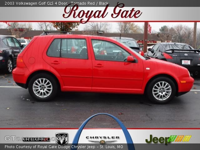 2003 Volkswagen Golf GLS 4 Door in Tornado Red