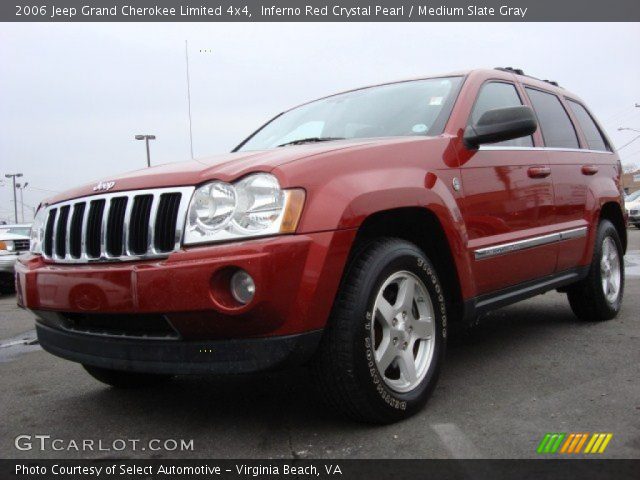 2006 Jeep Grand Cherokee Limited 4x4 in Inferno Red Crystal Pearl