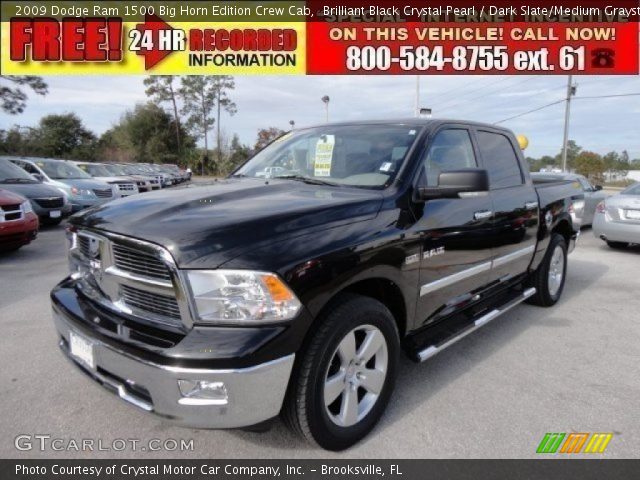 2009 Dodge Ram 1500 Big Horn Edition Crew Cab in Brilliant Black Crystal Pearl