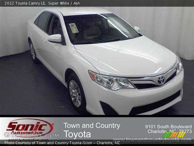 2012 Toyota Camry LE in Super White