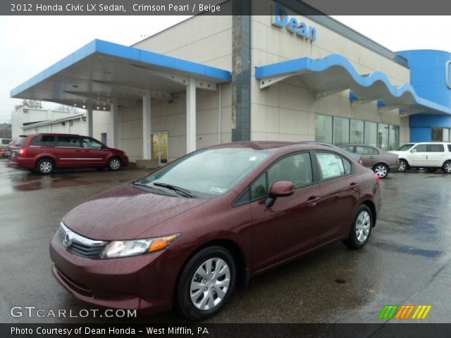 2012 Honda Civic LX Sedan in Crimson Pearl
