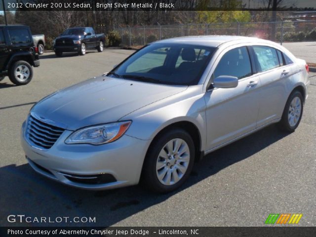 Bright Silver Metallic 2012 Chrysler 200 Lx Sedan Black
