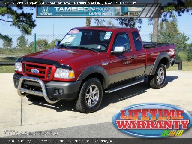 2006 Ford Ranger FX4 SuperCab 4x4 in Redfire Metallic