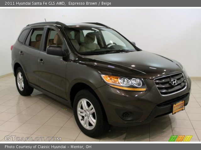 2011 Hyundai Santa Fe GLS AWD in Espresso Brown
