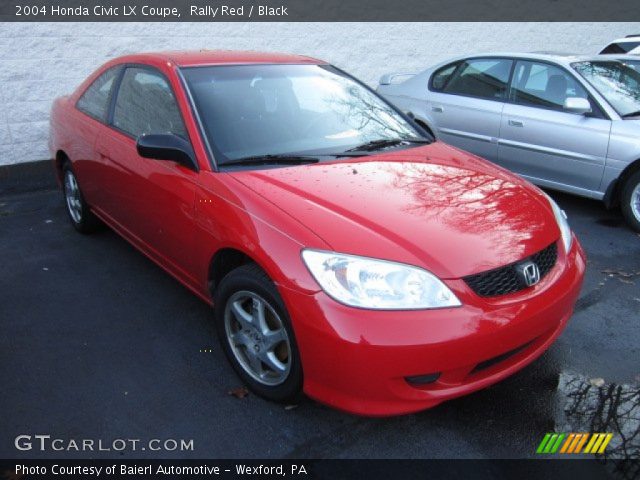 2004 Honda Civic LX Coupe in Rally Red